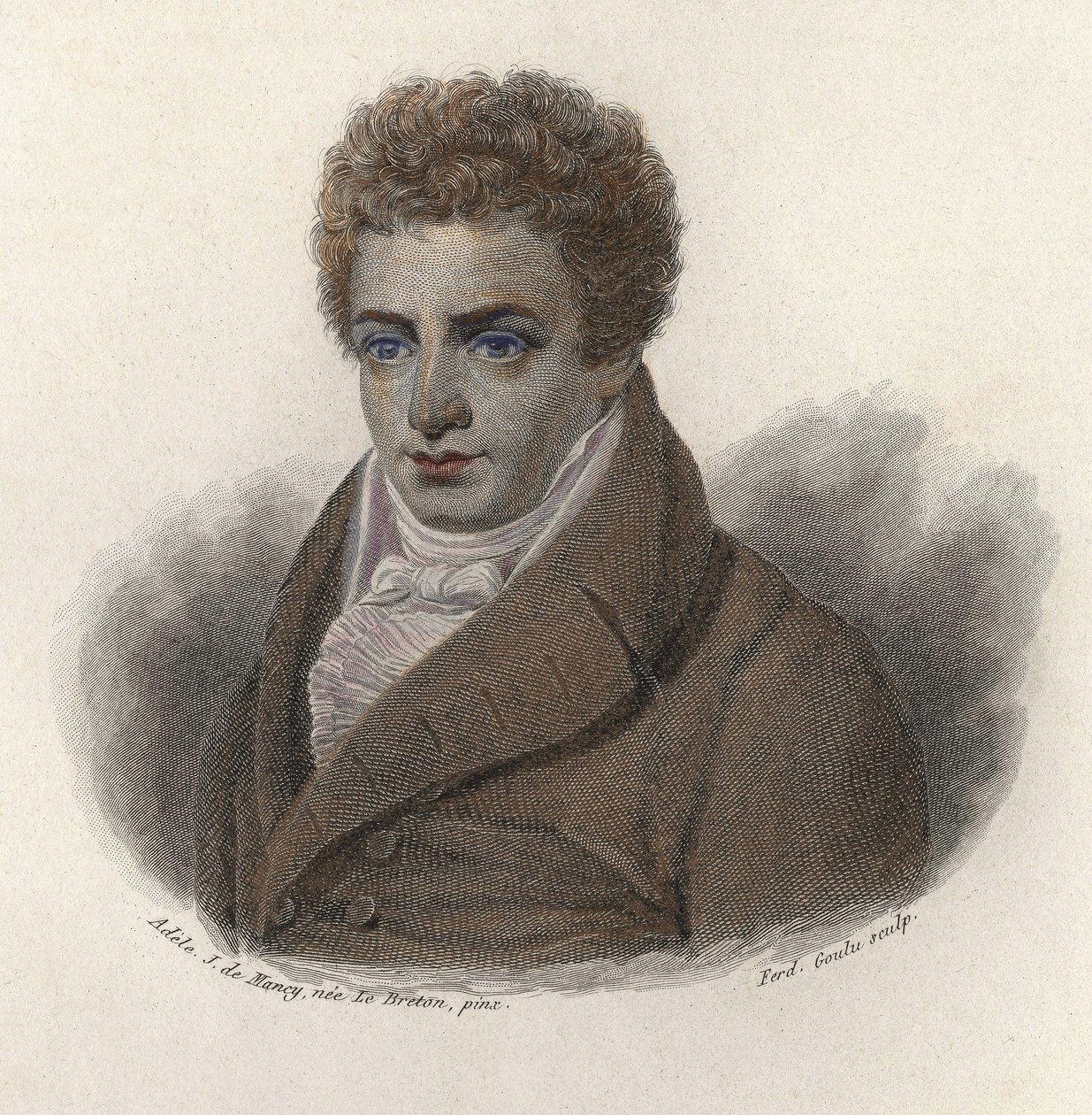 Retrato de Robert Fulton (1765-1815), engenheiro americano. Em "Portraits of Useful Men" (Retratos de Homens Úteis) de French School
