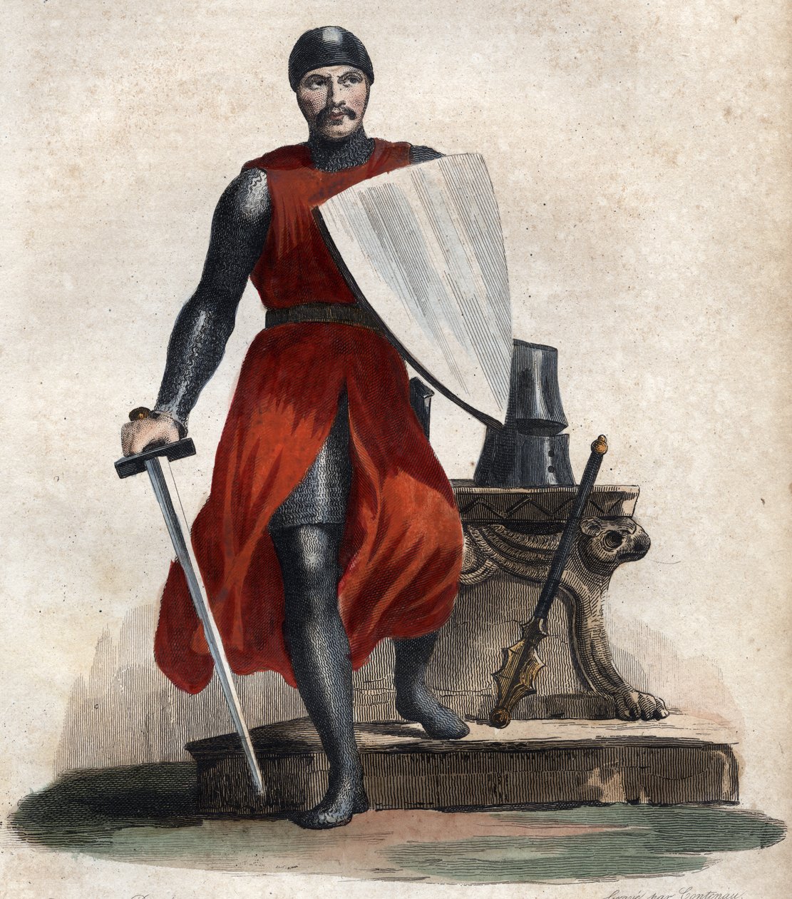 Retrato de Roberto IV, o Forte (Rutpert) (c. 815-866), Conde de Orleans. de French School