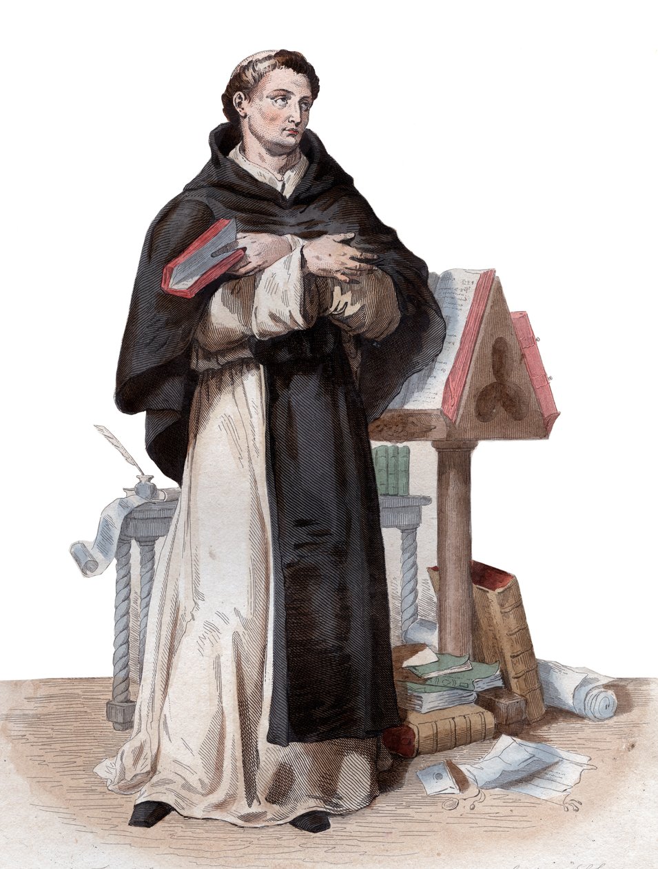 Retrato de São Bernardo de Clairvaux (1090-1153), abade francês e construtor da ordem cisterciense reformadora. de French School