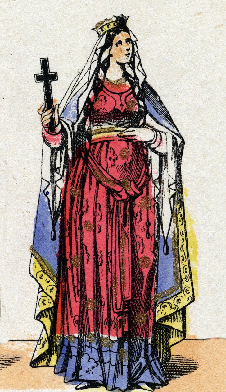 Retrato de Santa Clotilde, Rainha dos Francos (v. 475-545), esposa de Clóvis I. de French School