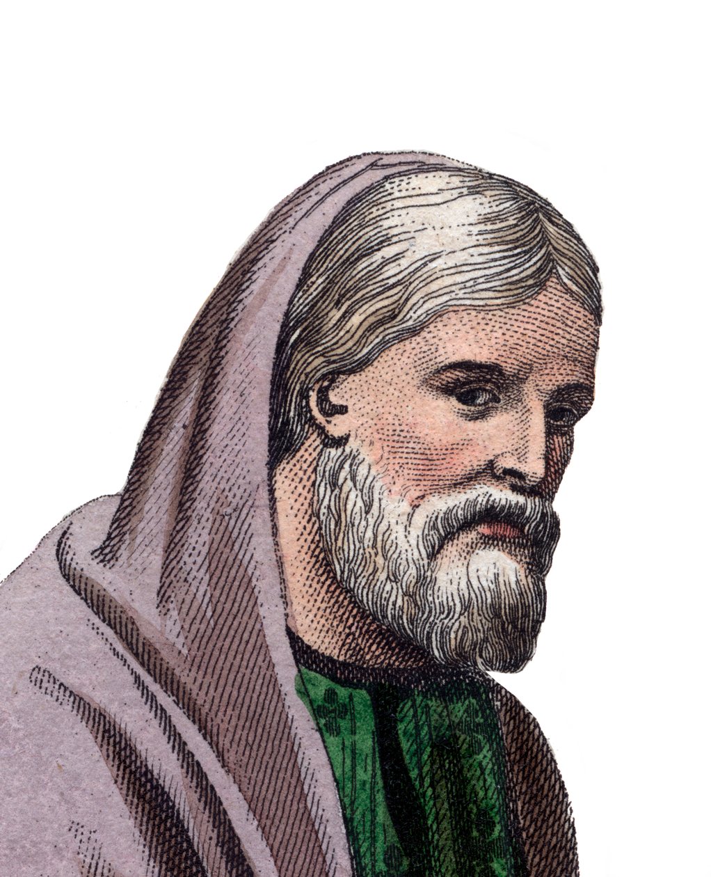 Retrato de São Gregório de Tours (538-594), historiador francês e bispo de Tours. de French School
