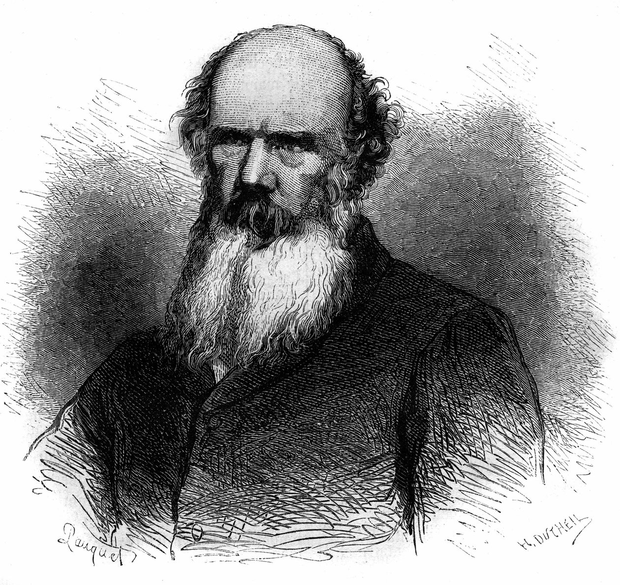 Retrato de Samuel Charters Macpherson (1806-1860), soldado e político britânico. Gravura de 1868. de French School