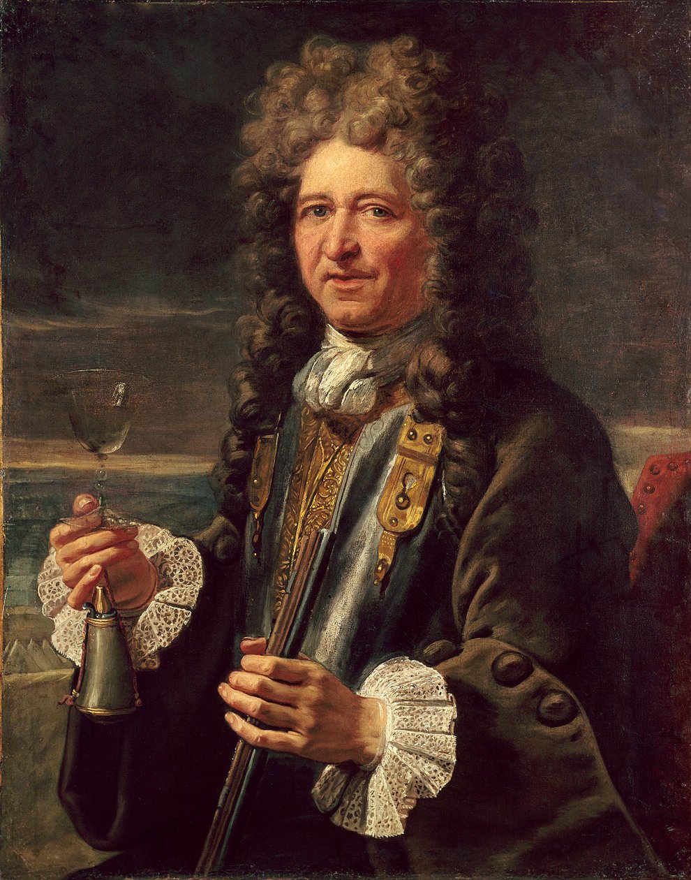 Retrato de Sebastião, o Prestre senhor de Vauban (1633-1717), marechal da França. Pintura anônima da escola francesa. Versailles. Musee Du Chateau - Retrato de Sebastien le Prestre, Senhor de Vauban (1633-1717), Marechal de França. Pintura anónima de de French School