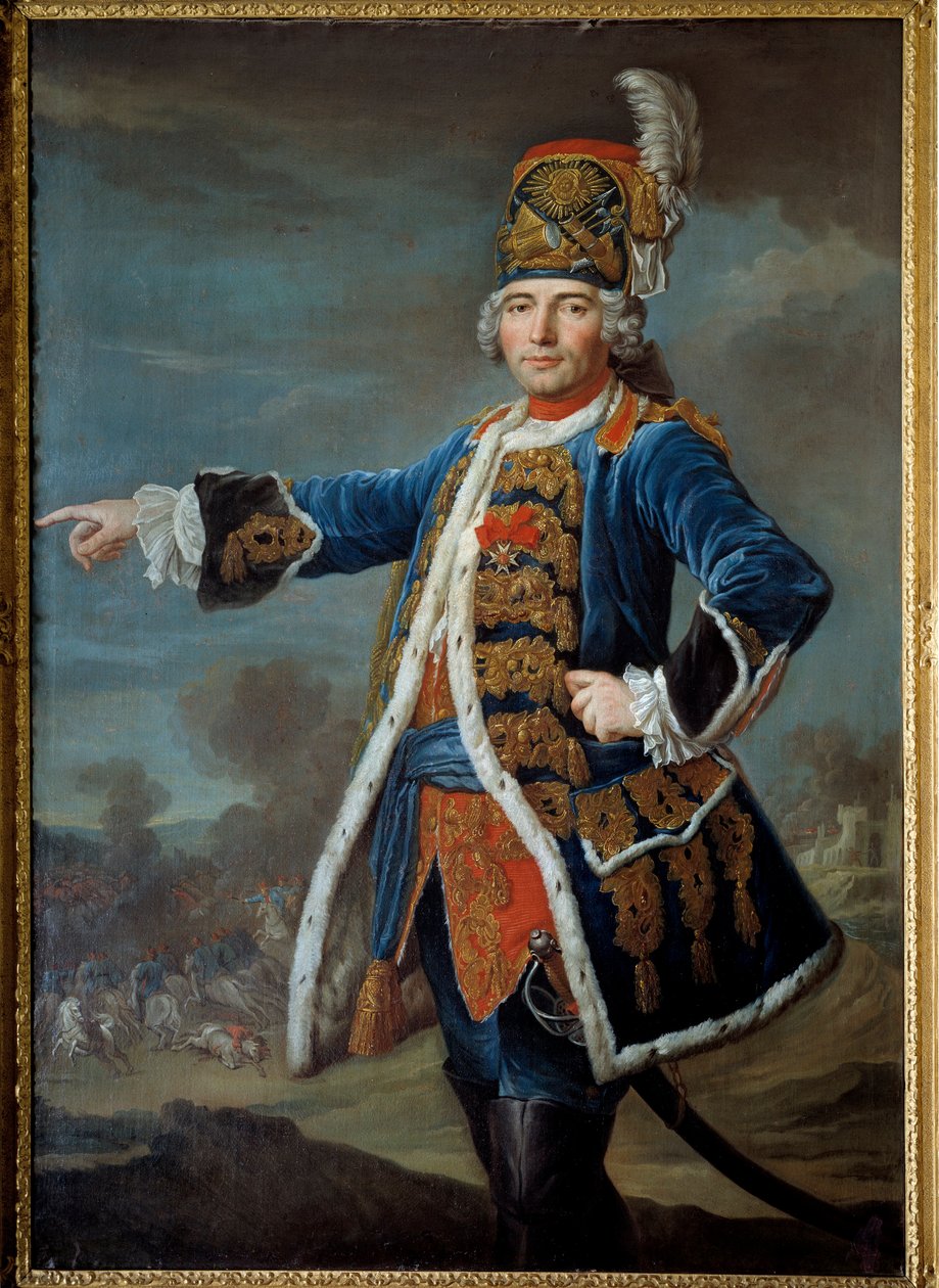 Retrato de Simon Claude de Grassin de Glatigny (? -1776) Pintura da Escola Francesa. 1744 Paris, Musee de l