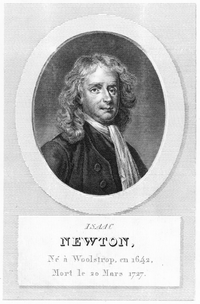 Retrato de Sir Isaac Newton (1642-1727) de French School