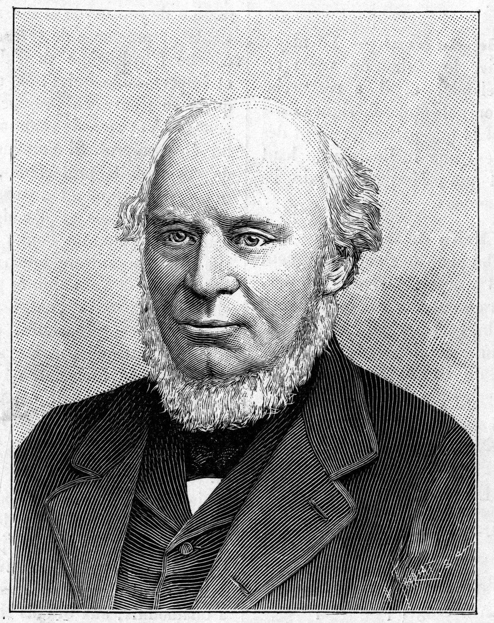Retrato de Sir John Fowler (1817-1898) Engenheiro inglês. de French School