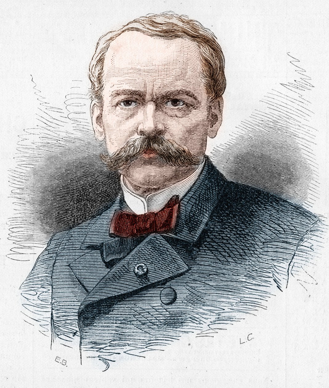 Retrato de Theodore Barriere (1823-1877), dramaturgo francês. Gravura em "Le Monde Illustré" n°1071 de 20 de Outubro de 1877. de French School
