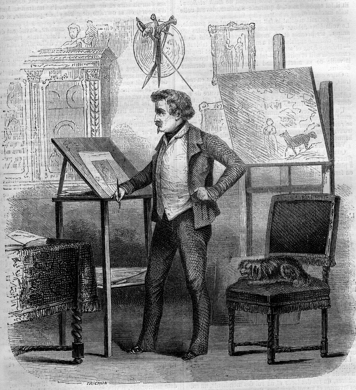 Retrato de Tony Johannot (Antoine Johannot dit de French School