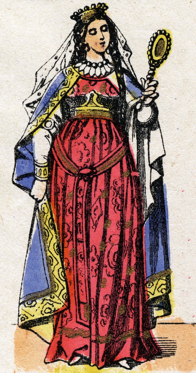 Retrato de Ultrogothe (falecido após 566-567) Rainha de França e esposa de Childebert 1st. de French School