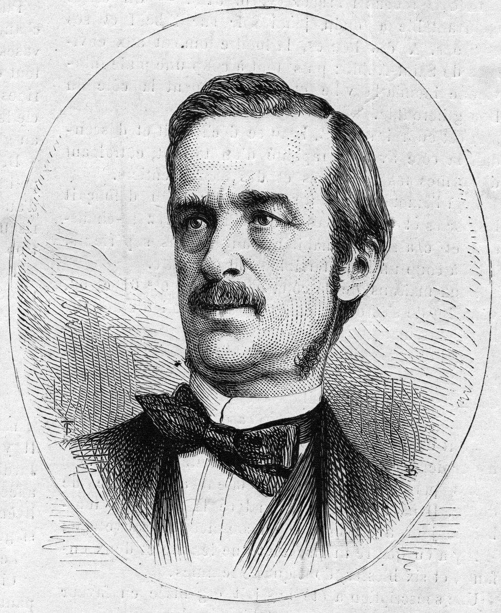 Retrato de Urbano (Urbano) Ratazzi (1808-1873), político italiano. Gravura em "Le Monde Illustré" n°844 de 13 de Junho de 1873. de French School