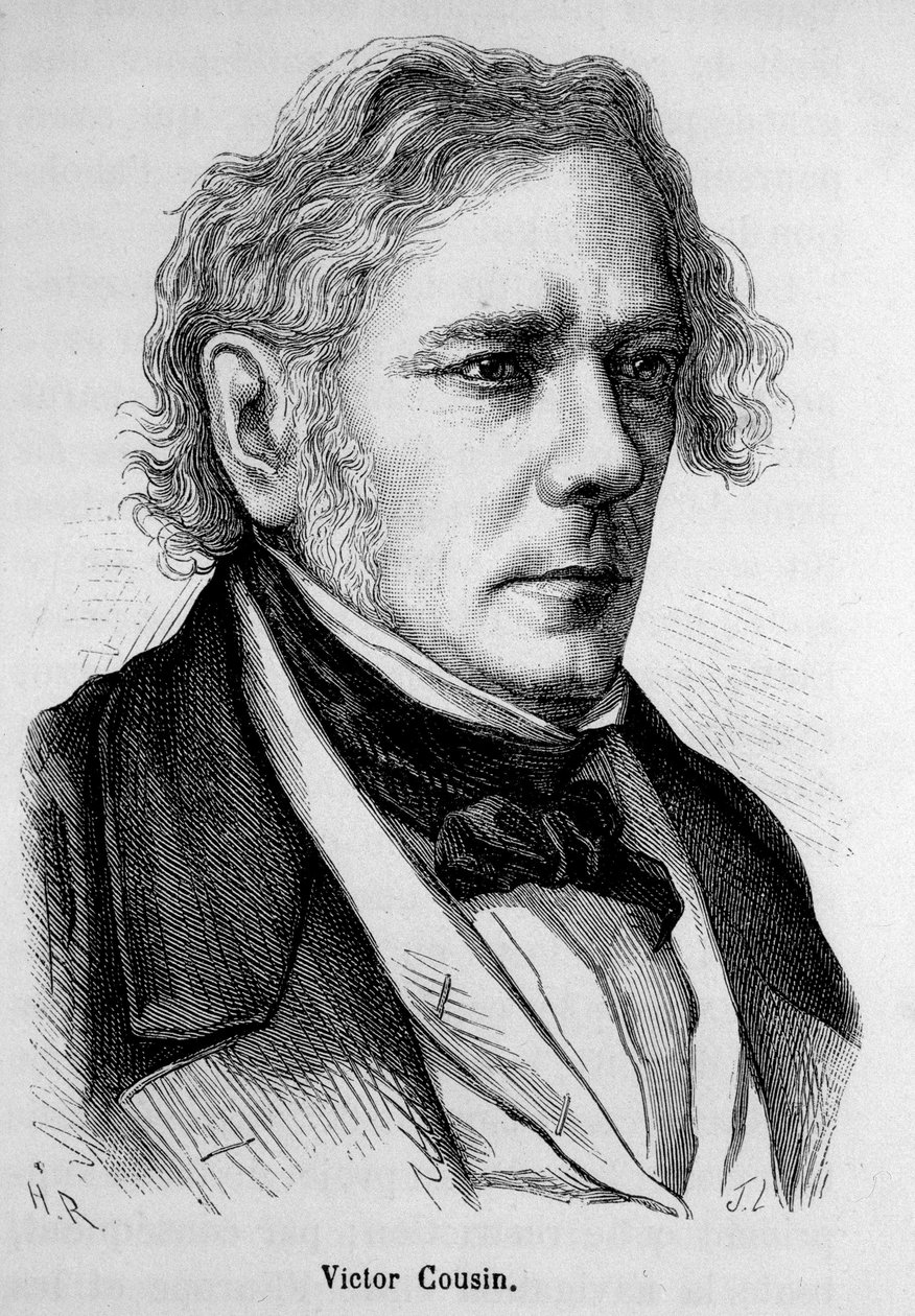 Retrato de Victor Cousin (1792 - 1867), filósofo francês - em "L