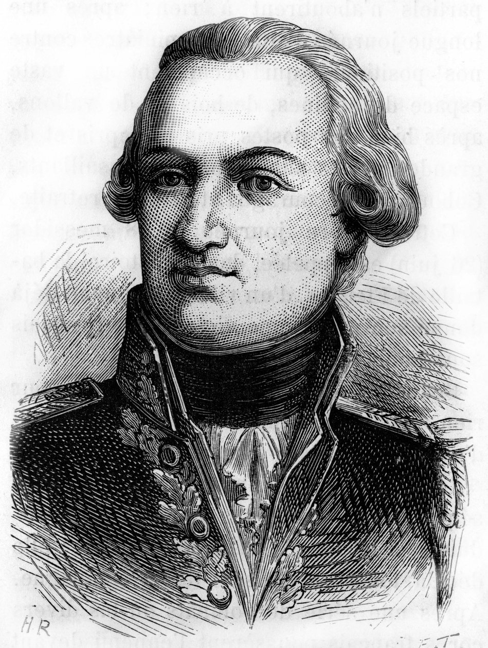 Retrato de Villaret-Joyeuse (Conde de Villaret de Joyeuse), Almirante Francês (1750 - 1812) - em "L