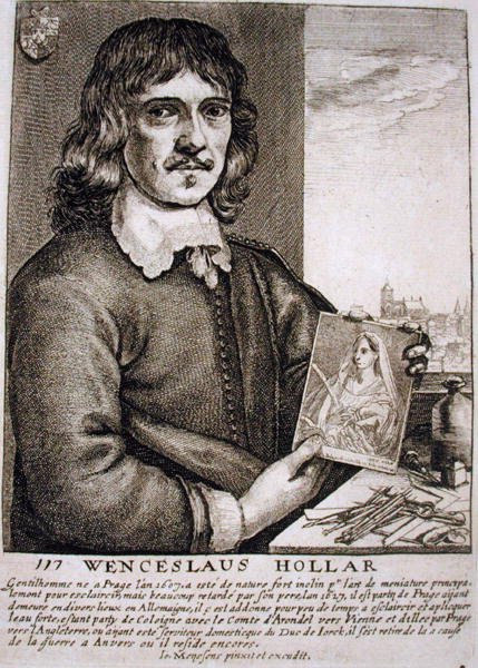 Retrato de Wenceslaus Hollar (1607-77) (gravura) de French School