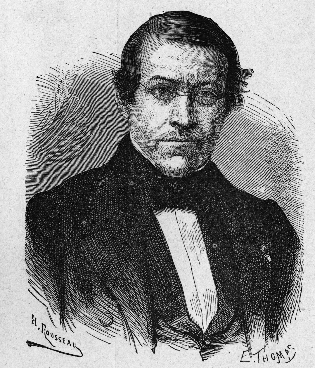 Retrato de Wheatstone (1802 - 1875), inventor no campo da telegrafia - in "Album of Science; cientistas ilustres; Grandes descobertas" 1896. de French School
