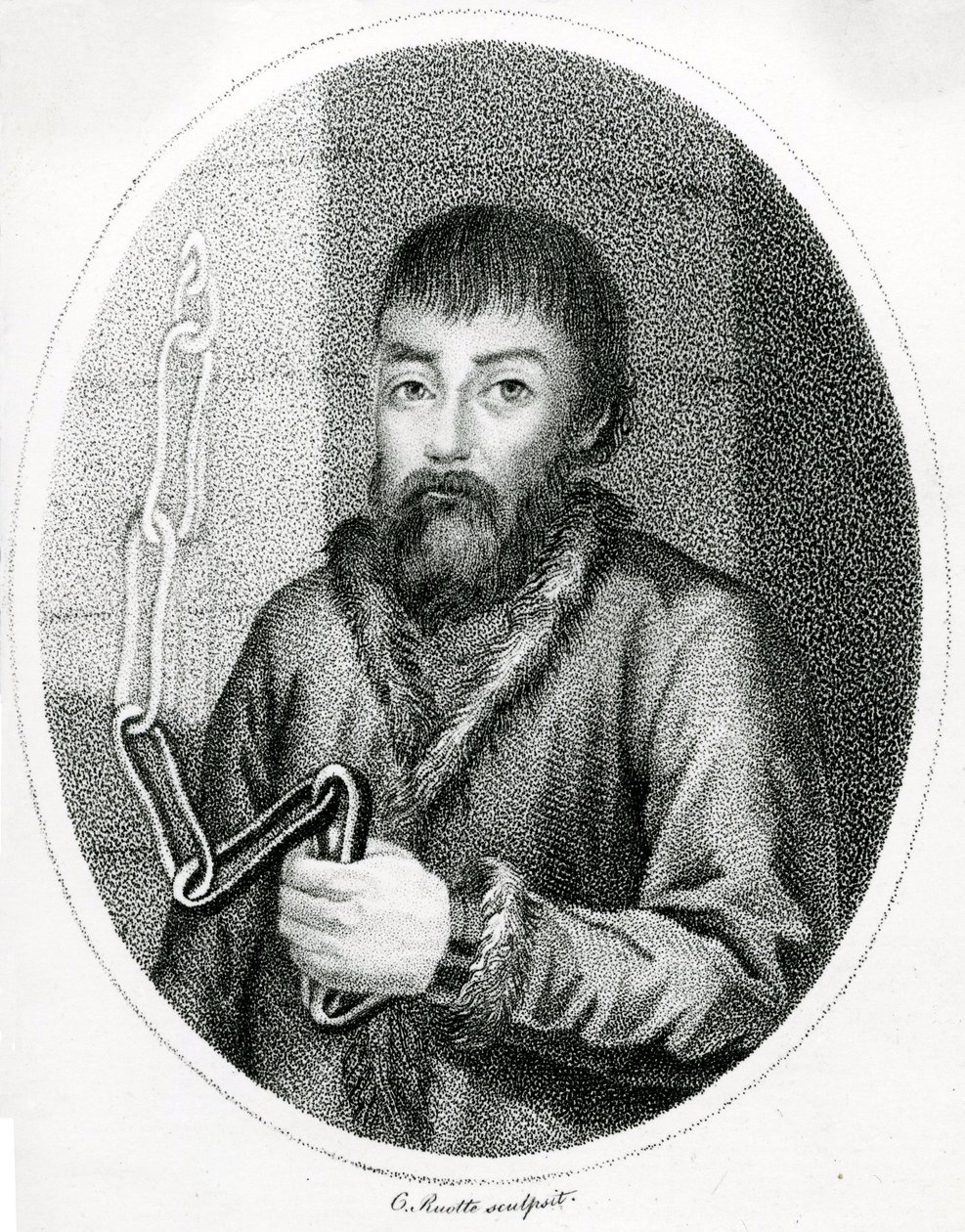 Retrato, de, yemelyan, Pugachev, 18º século de French School
