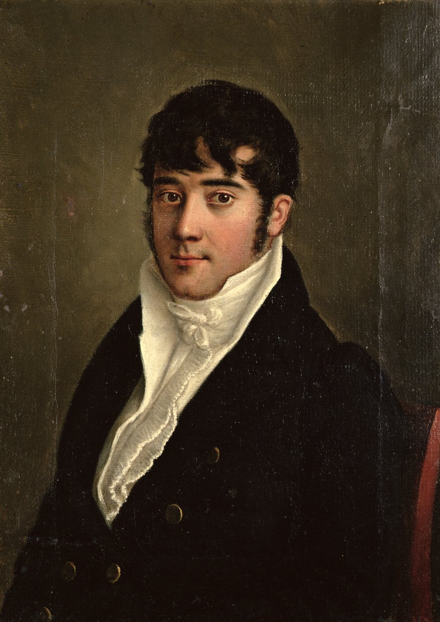 Retrato de um cavalheiro sentado, c.1825 de French School