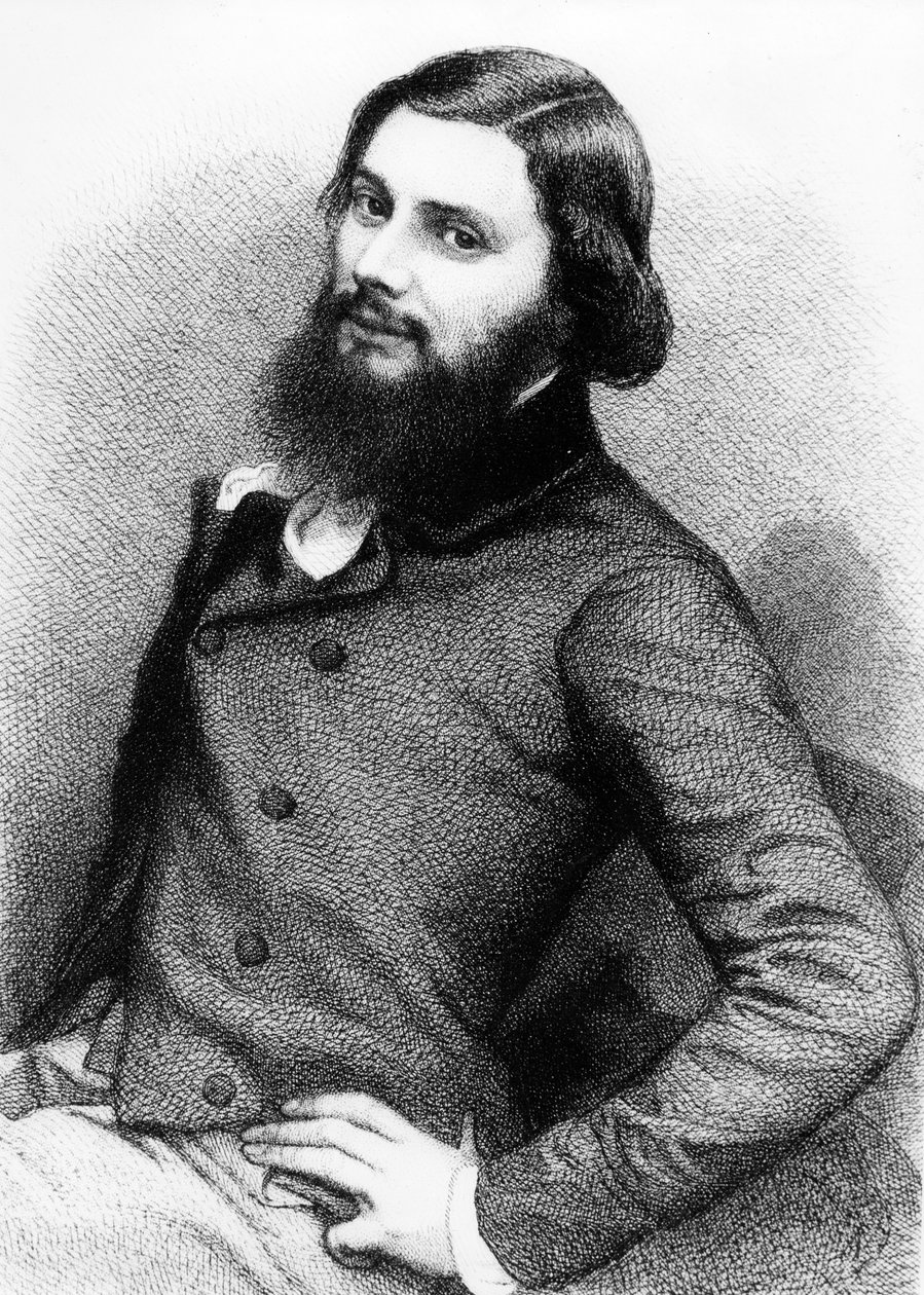 Retrato de um jovem Gustave Courbet, c.1840s de French School