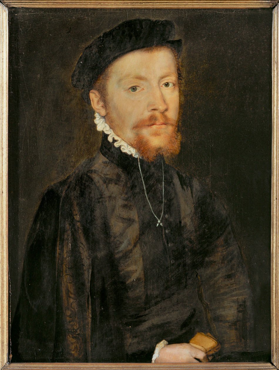 Retrato de um homem com barba ruiva de French School