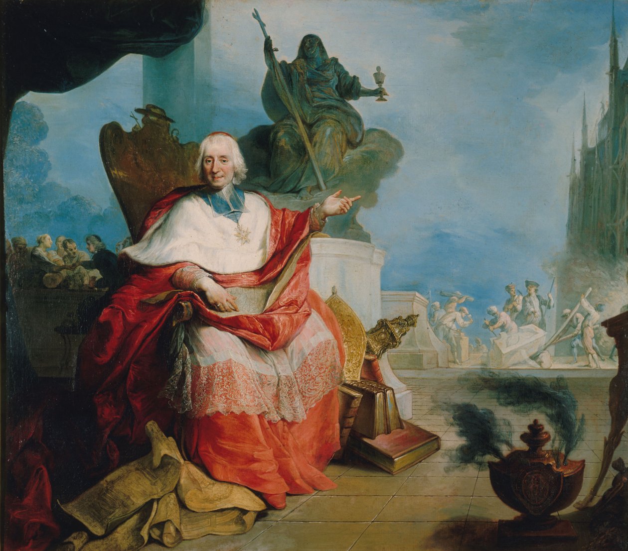 Retrato do cardeal Louis Antoine de Noailles (1651-1729), arcebispo de Paris de French School
