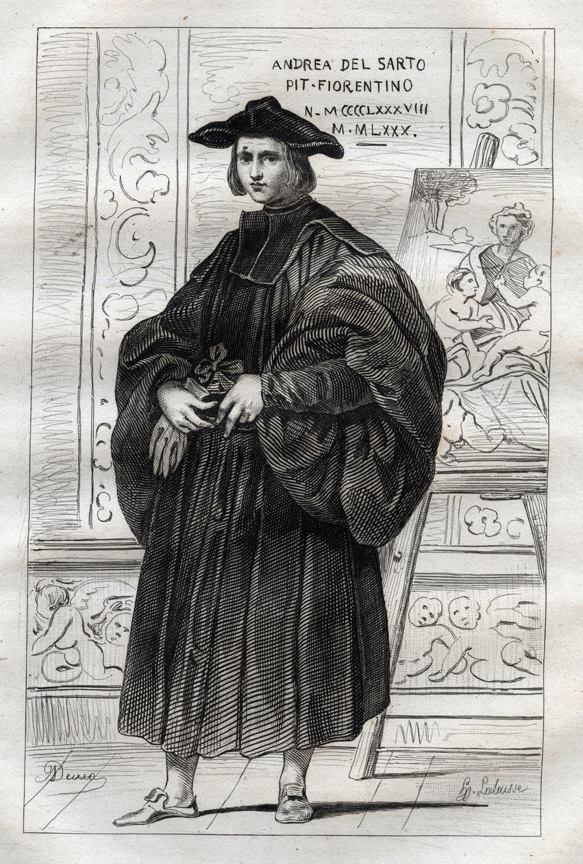 Retrato da pintora italiana Andrea del Sarto (Andrea d
