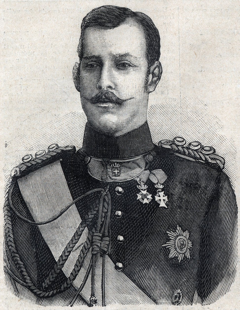 Retrato do Príncipe herdeiro da Grécia (que se tornou George I da Grécia de French School