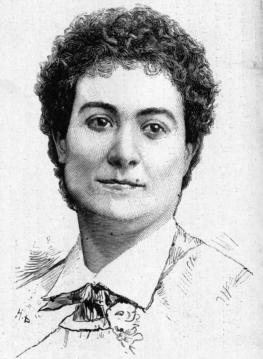 Retrato da Diva Mme Peschard falecida em 1887. de French School