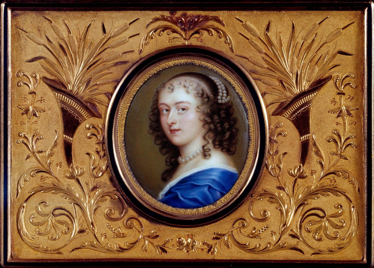 Retrato da escritora francesa Anne "Ninon" do Enclos (ou Ninon de Lenclos ou Ninon de Lanclos) de French School