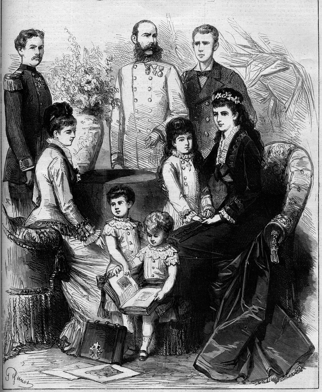 Retrato da Família Imperial da Áustria de French School