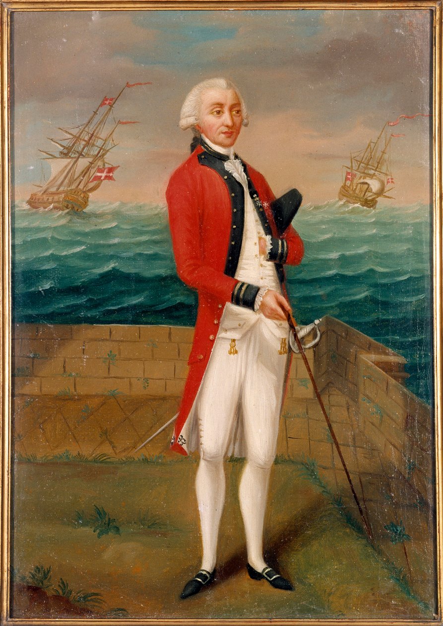 Retrato do Cavaleiro de Favray (1706-1791) oficial das galeras de Malta Pintura da Escola Francesa. Paris do século XVIII, museu da Legião d