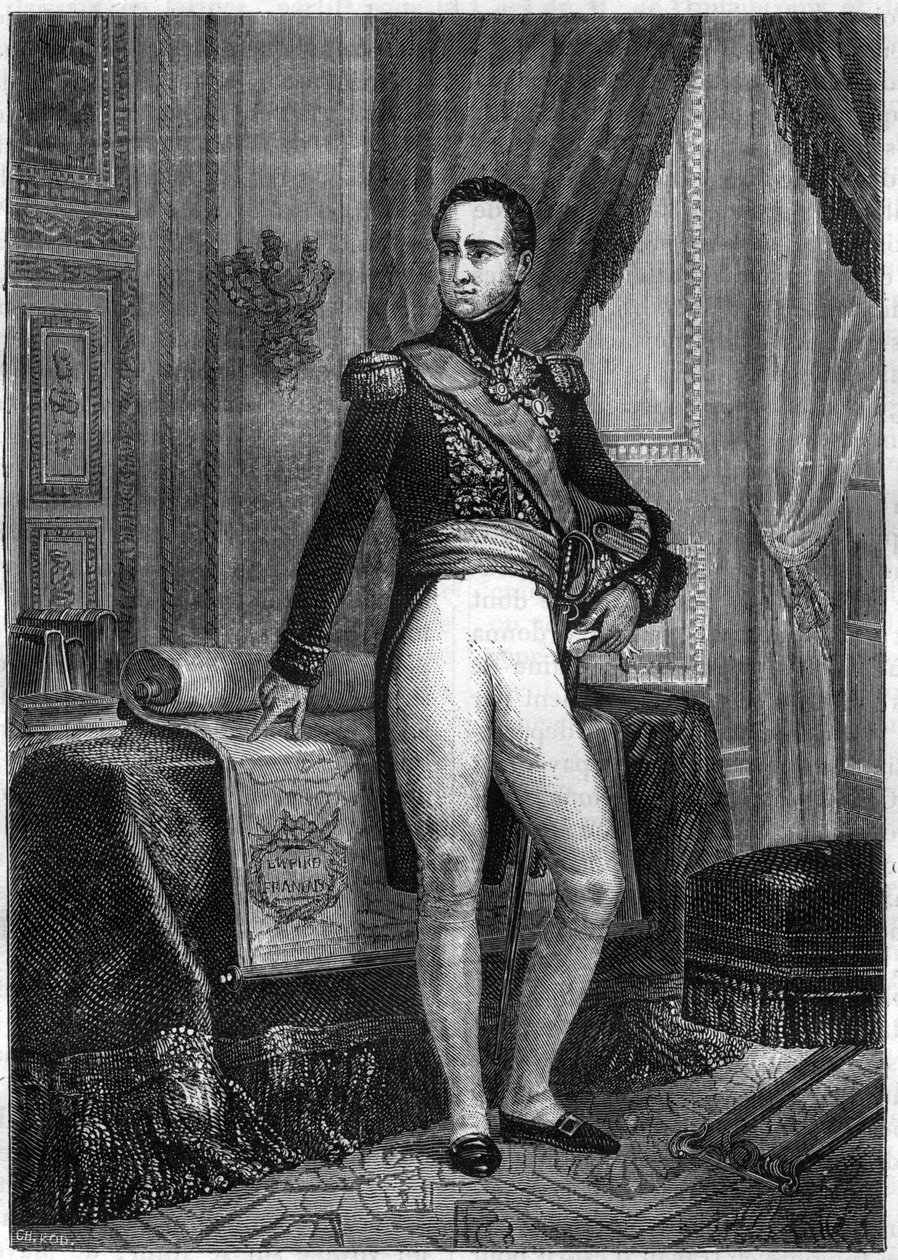 Retrato do Marquês de Caulaincourt (1773-1827), Duque de Vicenza (Vicenza), general francês e diplomata - in "Histoire de l