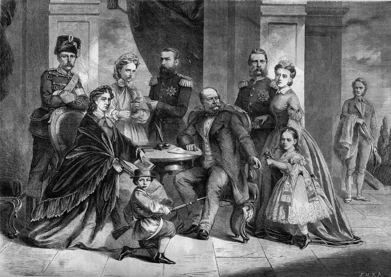 Retrato da Família Real da Prússia de French School