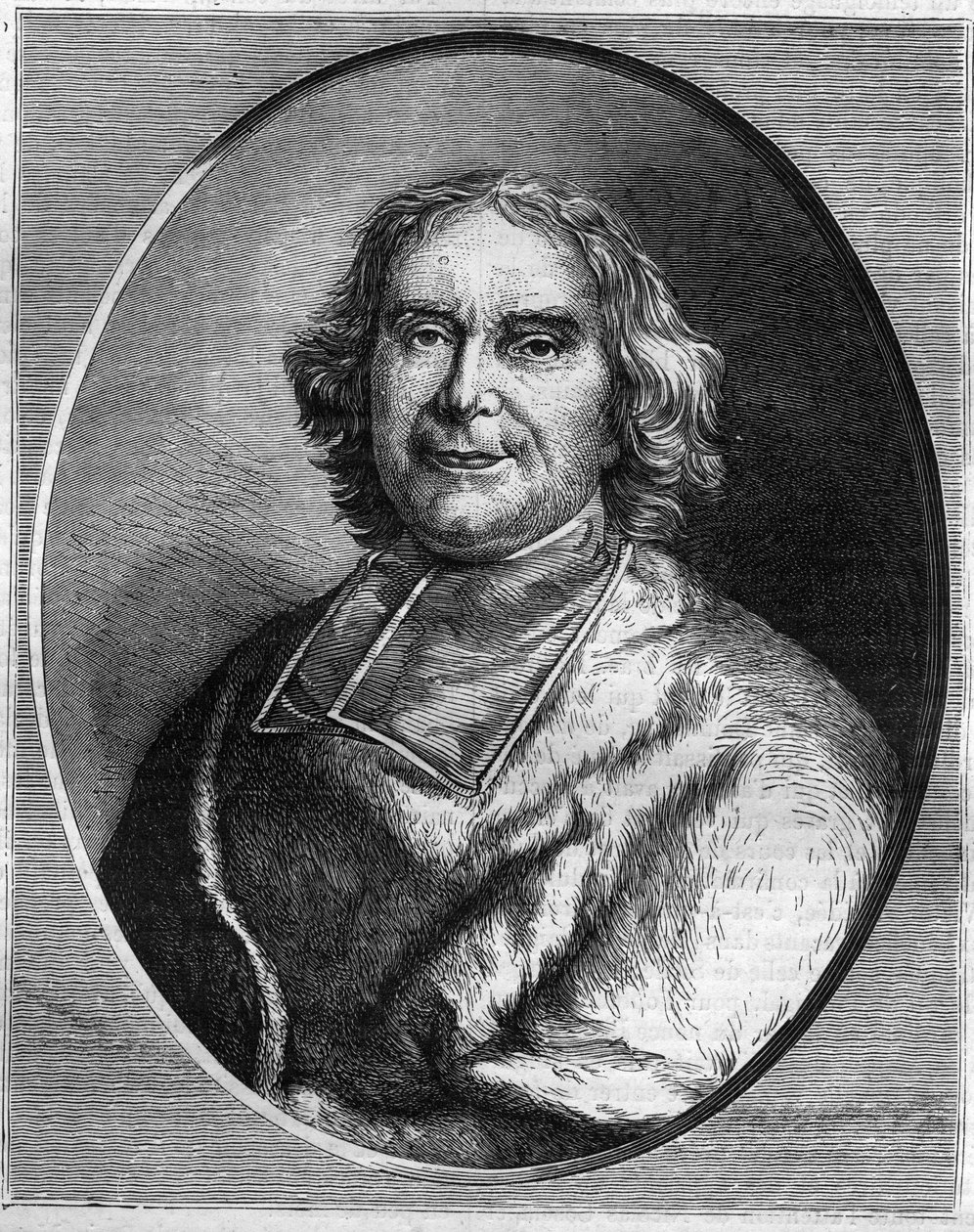 Retrato do cardeal de André Hercule de Fleury (1653-1743), cardeal, primeiro-ministro de Luís XV. Gravura em "Histoire des Papes-Rois-Queen and Empereurs a travessa les centuries", de Maurice Lachatre de French School