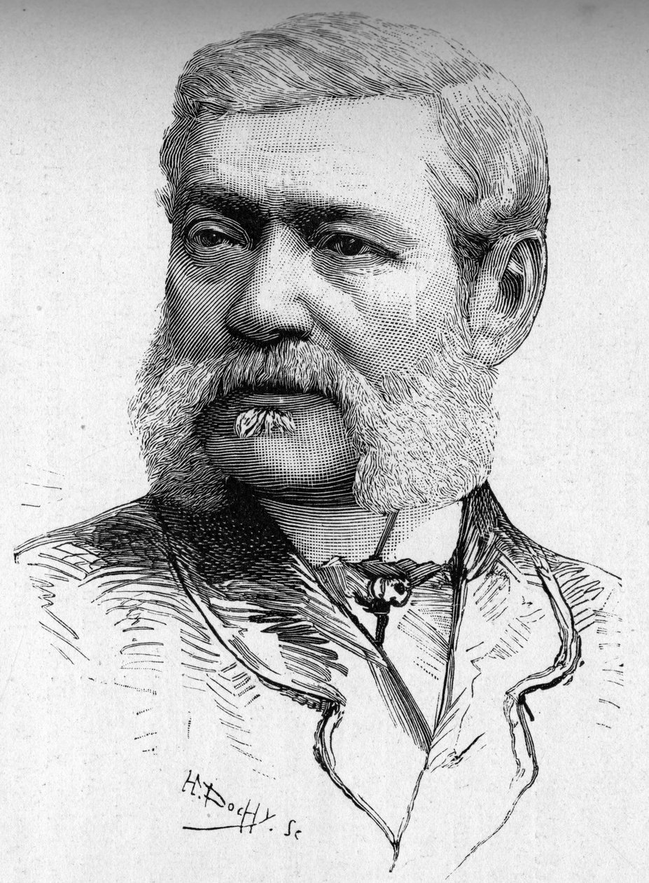 Retrato do gravador em madeira, Conde Colonna Cesari (1825-1887). de French School