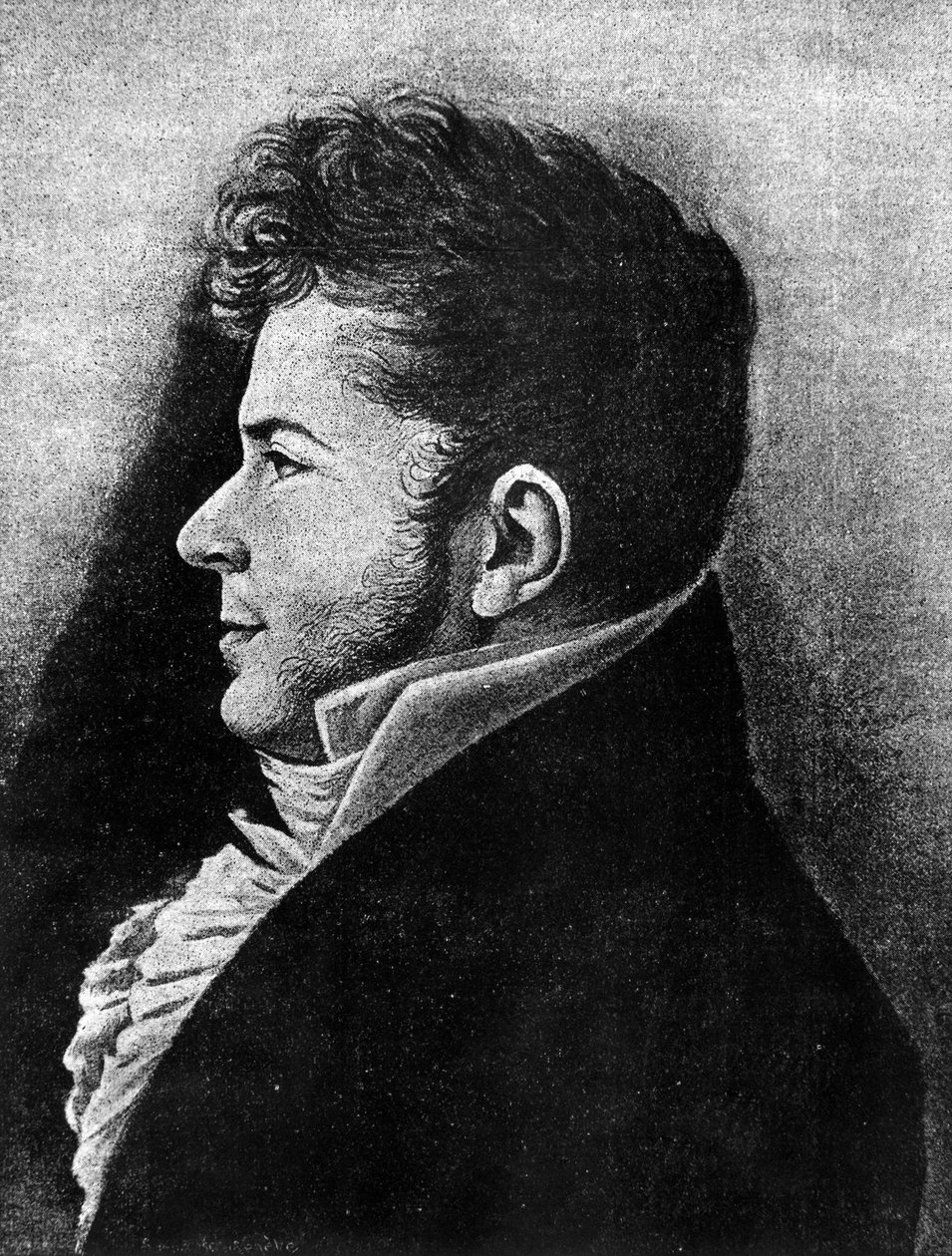Retrato do jovem Stendhal. de French School