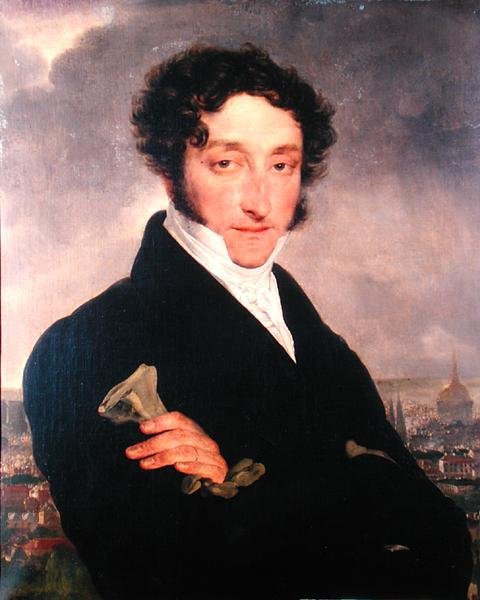 Retrato presumido de Charles Nodier (1780-1844) (óleo sobre tela) de French School