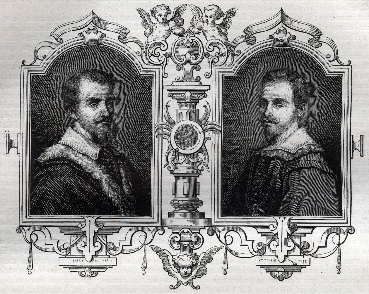 Retratos de Horace (Orazio 1531-1553) e Octave Farnese Octave (Ottavio de French School
