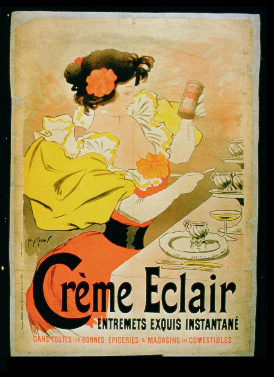 Poster publicitário Creme Eclair Instant Dessert de French School