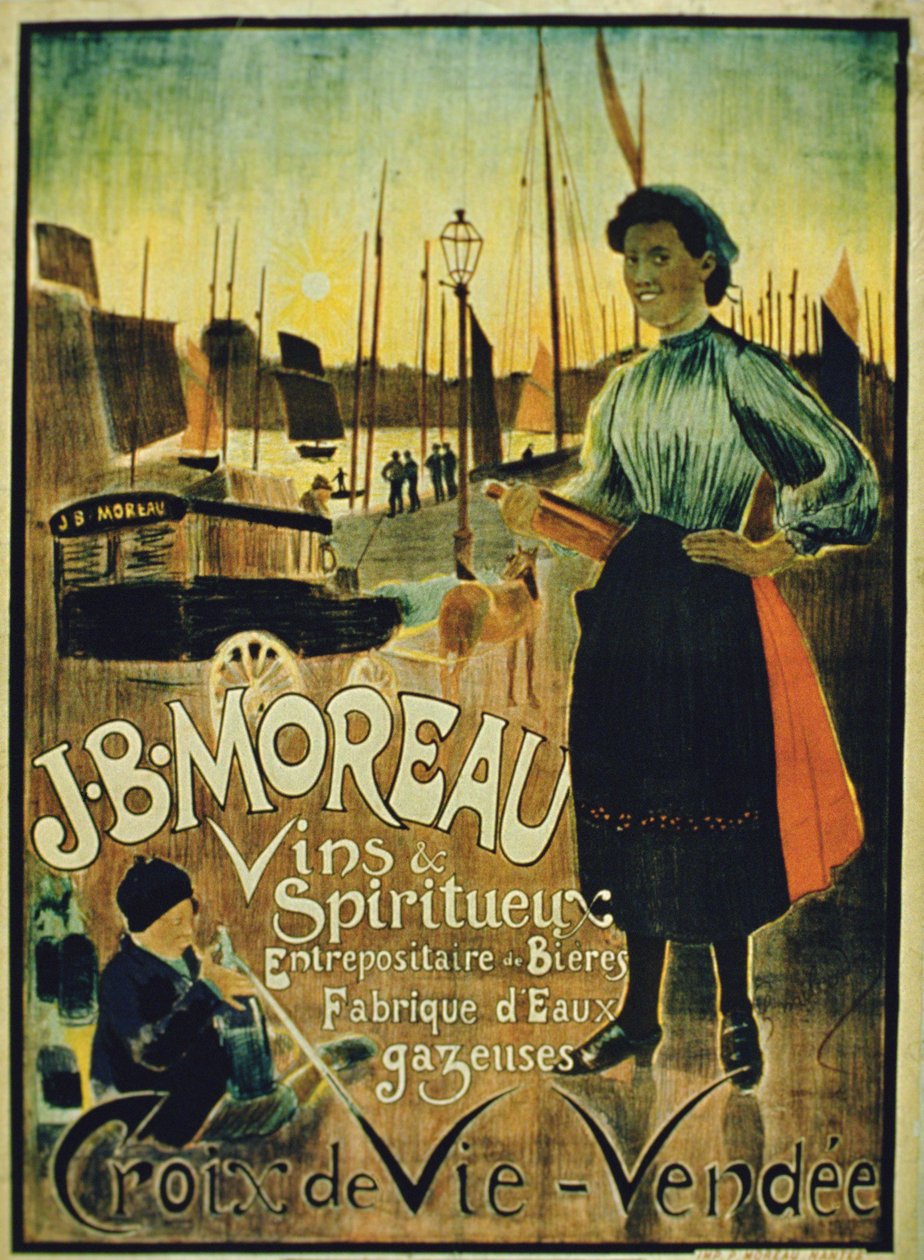 Croix de Vie cartaz publicitário, feito por JB Moreau, Vendee de French School