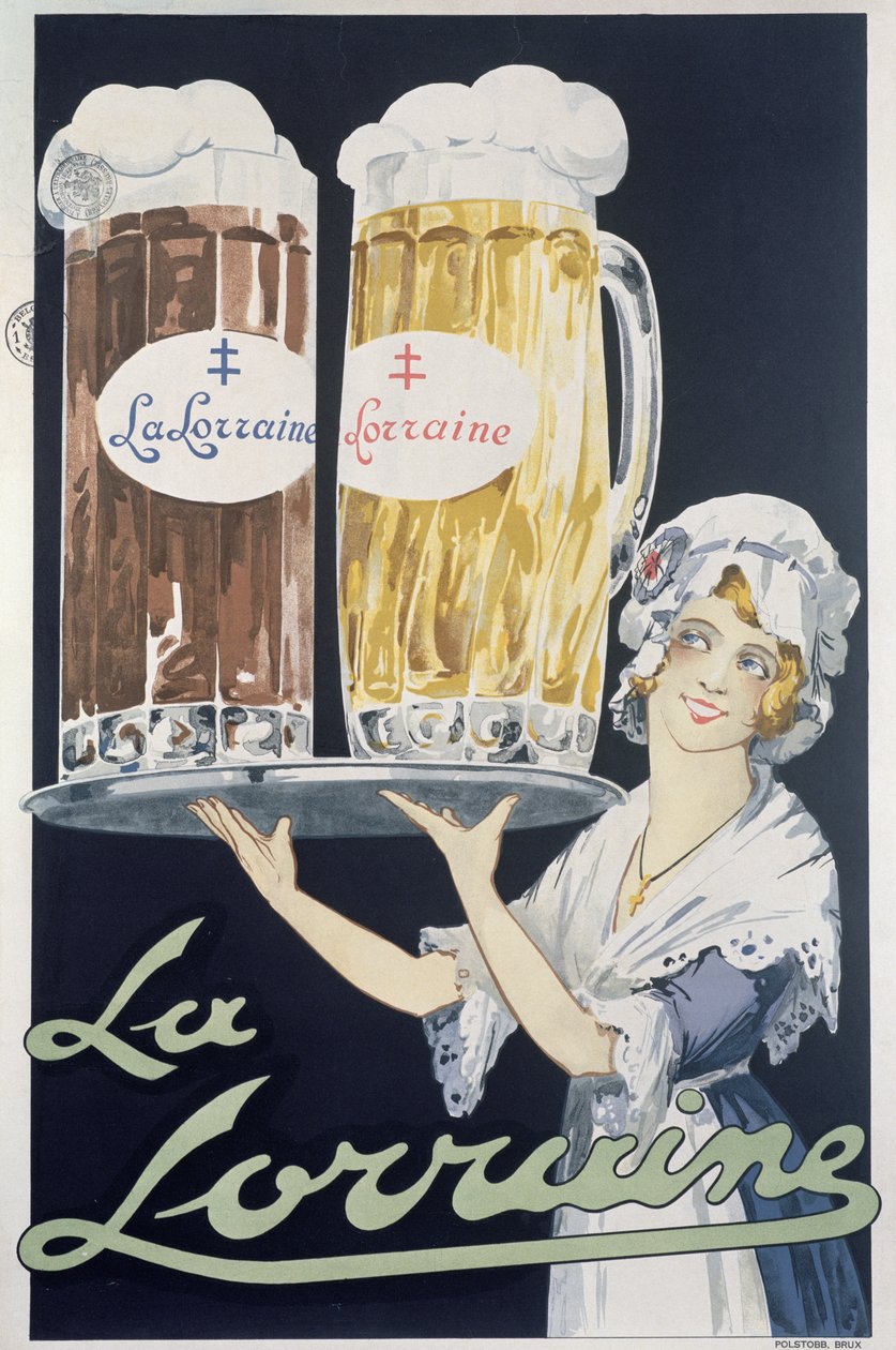 Poster publicidade La Lorraine cerveja de French School