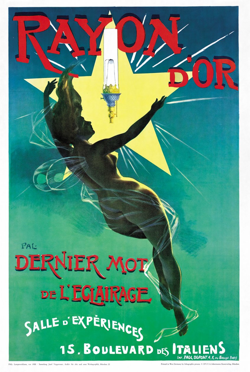 Poster anúncio Rayon dOr iluminação de French School