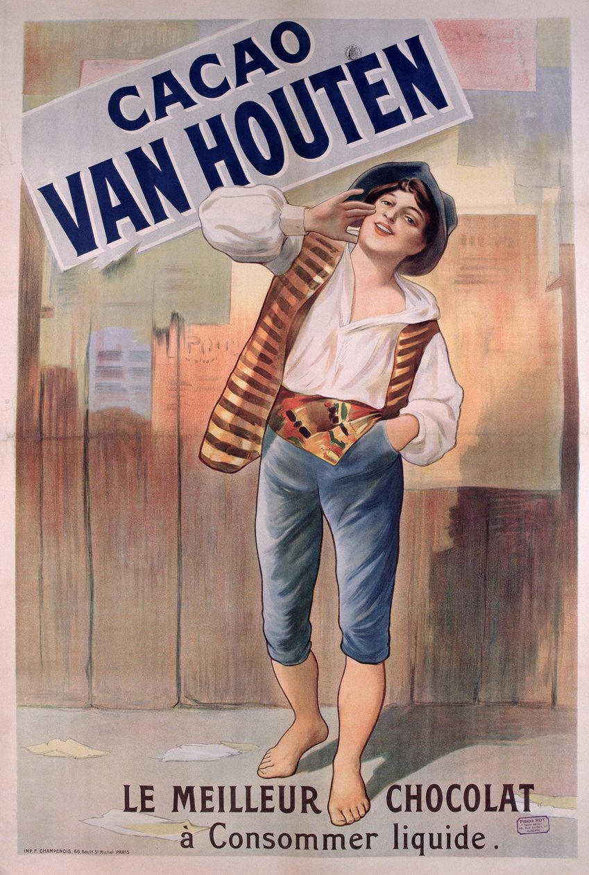 Poster publicidade Van Houten cacau de French School