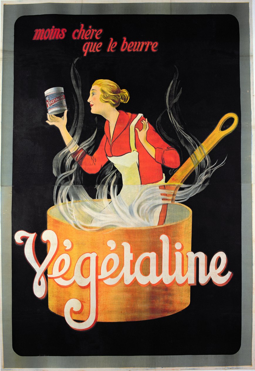 Propaganda de cartaz Vegetaline margarine de French School