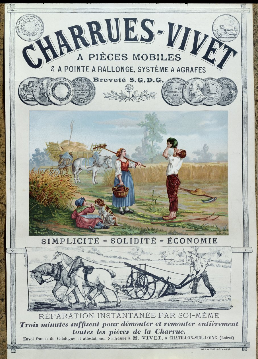 Meu Arados cartaz de publicidade, c.1891 de French School