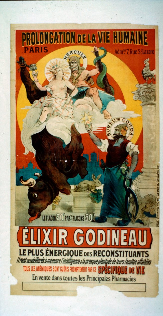 Poster para Elixir Godineau, c.1900 de French School