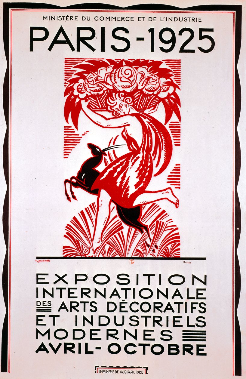 Cartaz da Exposição Internacional de Artes Decorativas e Industriais Modernas, Paris de French School