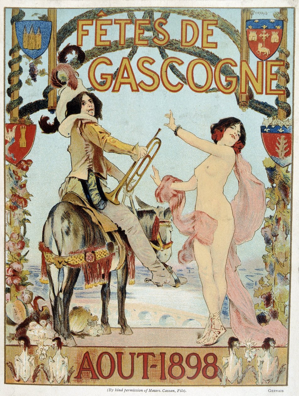 Cartaz para as férias da Biscaia de Agosto de 1898 de French School