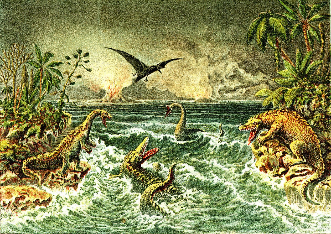 Mundo Primitivo (com dinossauros) - Período Secundário da Pré-História de French School