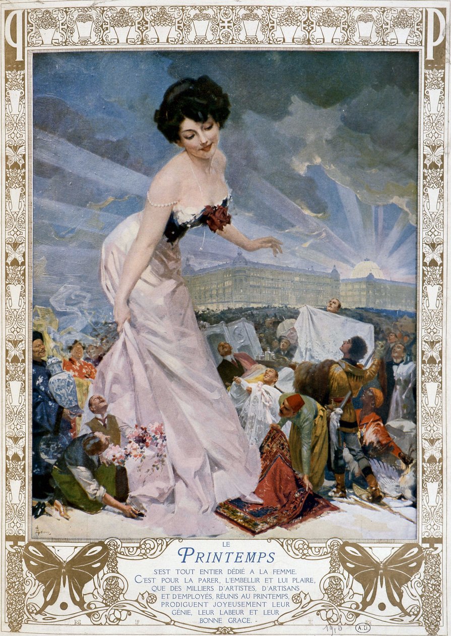 A Printemps dedicou-se às mulheres... - anúncio da loja de departamentos Le Printemps. 1910. ¿ de French School