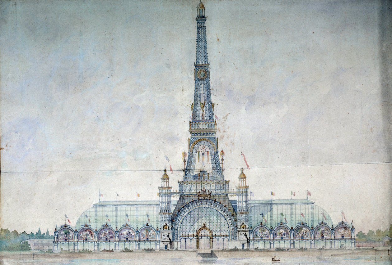 Projet se recusa a modificar a Torre Eiffel para a exposição de 1889 de Gustave Raulin de French School