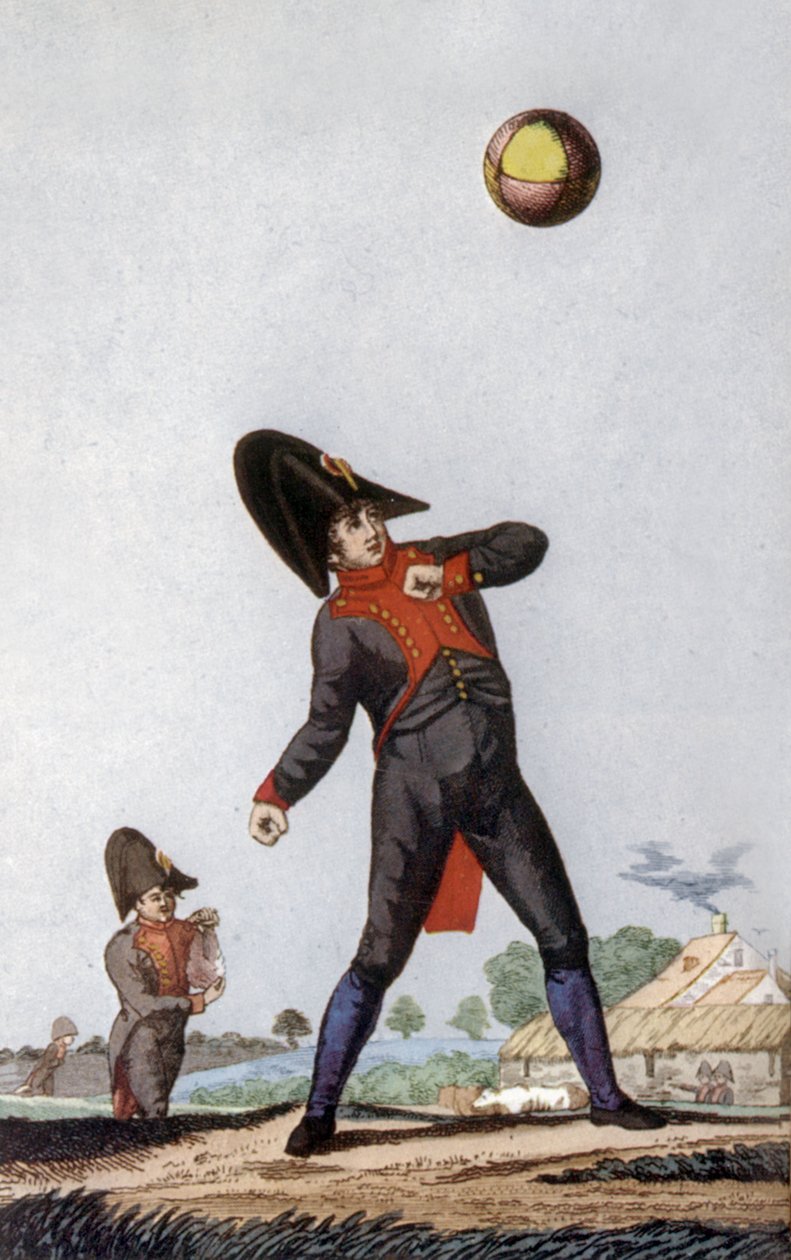 Aluno da Escola Secundária de Napoleão em Paris, c.1810 (gravura a cores) de French School